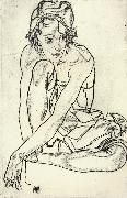 Egon Schiele Squatting Woman china oil painting artist